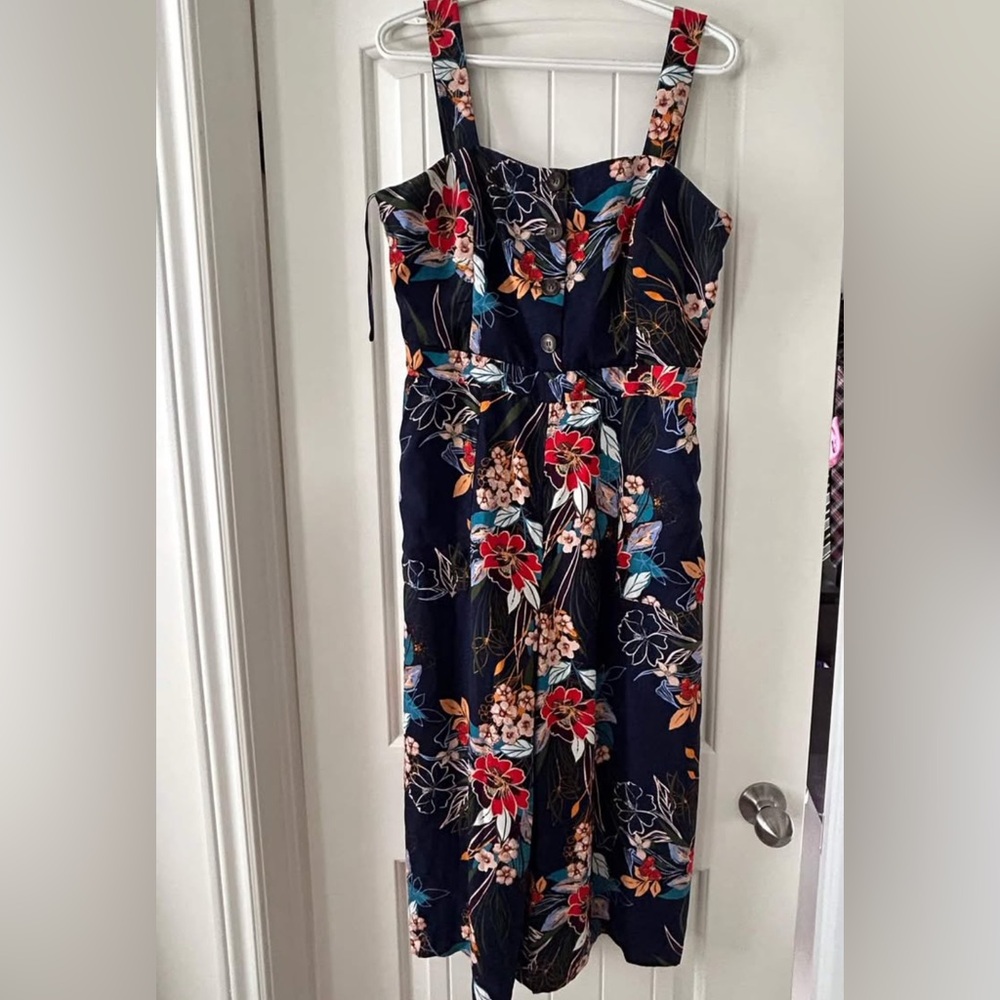 Adelyn Rae Navy Floral Jumpsuit
